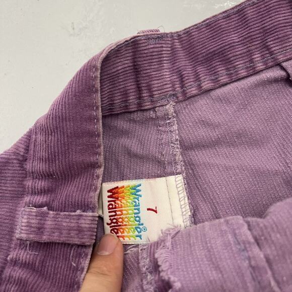 Vintage 70s Wrangler Purple Corduroy Shorts 25x1 - Picture 5 of 6
